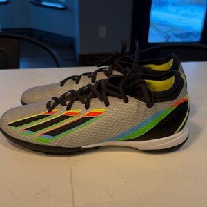 Adidas Gray and Black Indoor Soccer Shoes